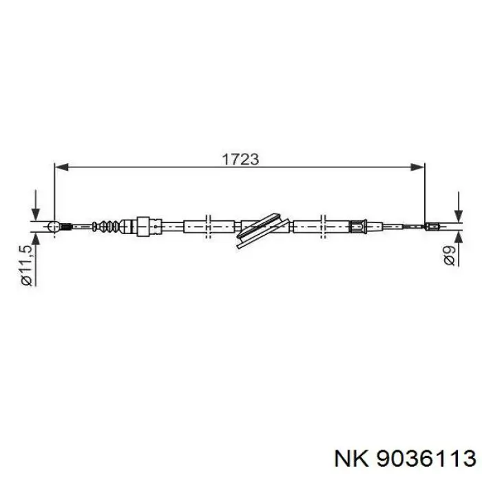 9036113 NK cable de freno de mano delantero