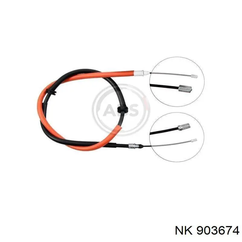 903674 NK cable de freno de mano trasero derecho