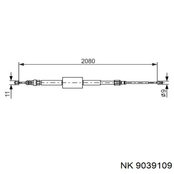 Comprar 9039109 NK Cable de freno de mano trasero derecho/izquierdo