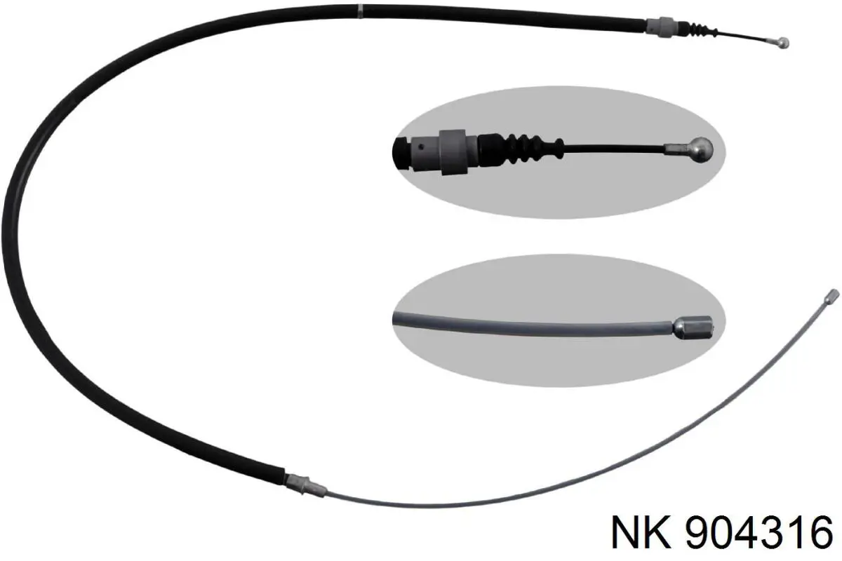 904316 NK cable de freno de mano trasero derecho/izquierdo