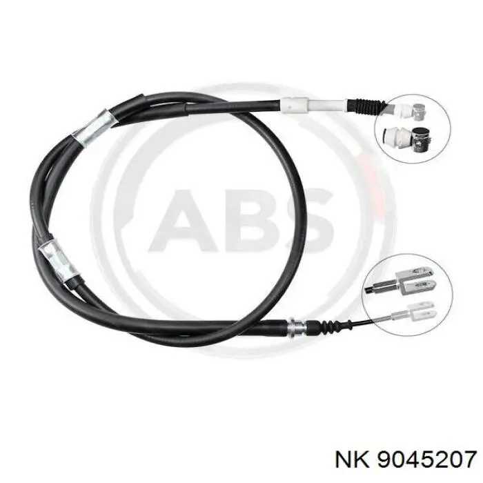 9045207 NK cable de freno de mano trasero izquierdo