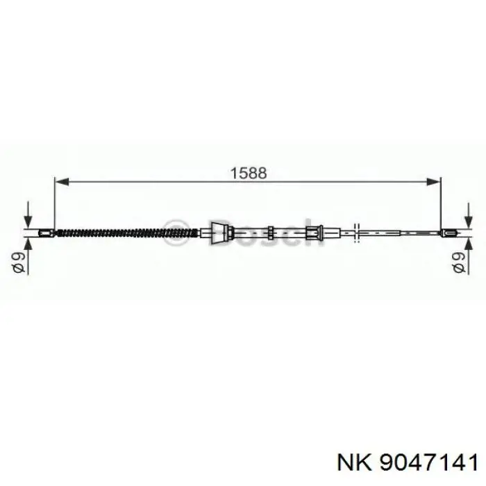 Cable de freno de mano trasero derecho/izquierdo 911868 SPJ