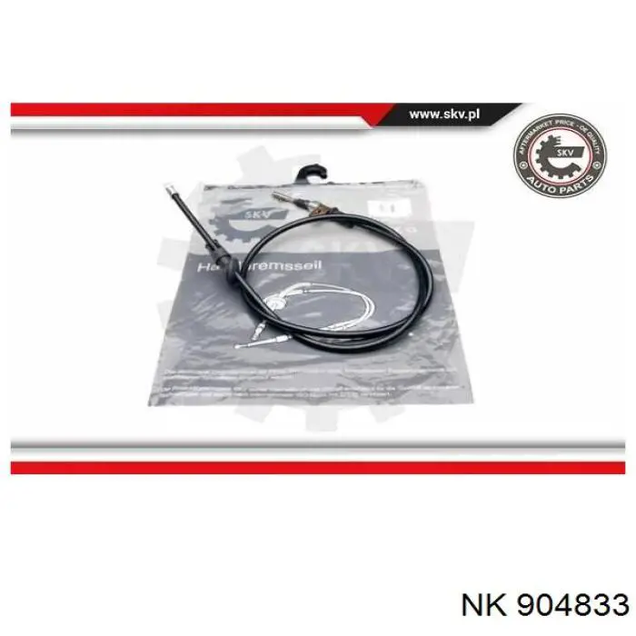 904833 NK cable de freno de mano trasero izquierdo