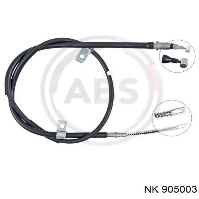 2001025 Beca Cables Cable de freno de mano trasero derecho