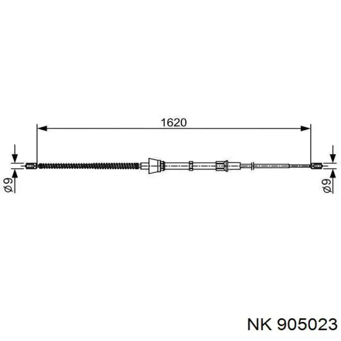 905023 NK cable de freno de mano trasero derecho/izquierdo