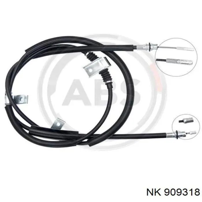 909318 NK cable de freno de mano trasero derecho