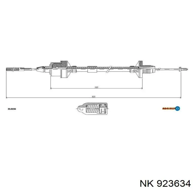 Cable de embrague 404012 Beca Cables