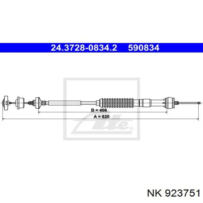 923751 NK cable de embrague