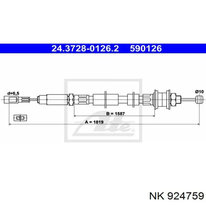 924759 NK cable de embrague