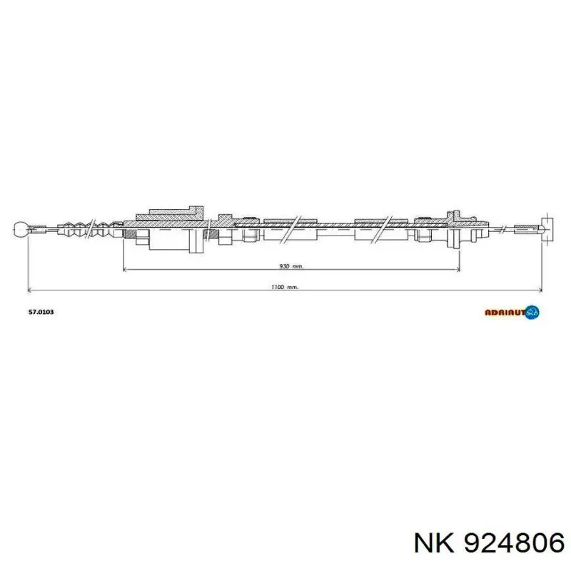 924806 NK cable de embrague