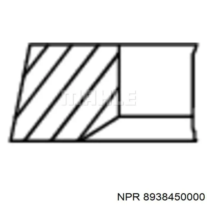 8938450000 NE/NPR aros de pistón para 1 cilindro, std
