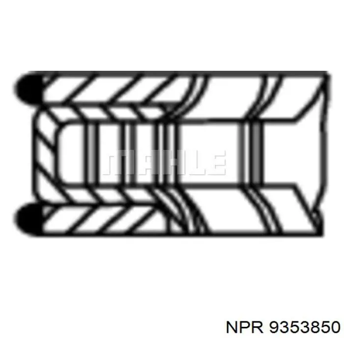 9353850 NE/NPR Juego de aros de pistón para 1 cilindro, sobremedida (+0,50 mm)