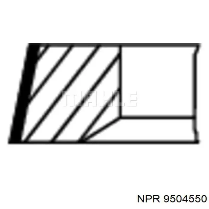 9504550 NE/NPR juego de aros de pistón para 1 cilindro, cota de reparación +0,50 mm