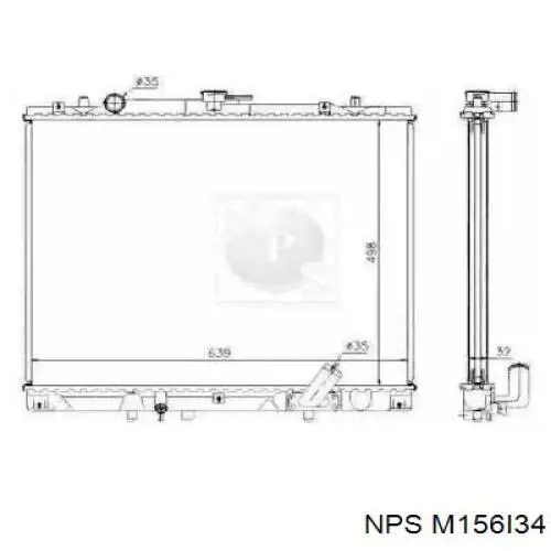 MR464265 Market (OEM) radiador refrigeración del motor