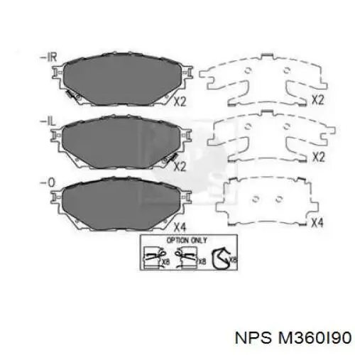 Comprar M360I90 NPS Pastillas delanteras de freno