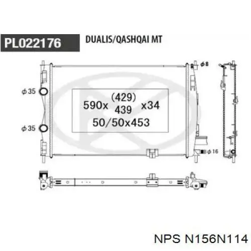 Comprar 21400JD50B Nissan/Infiniti Radiador de auto