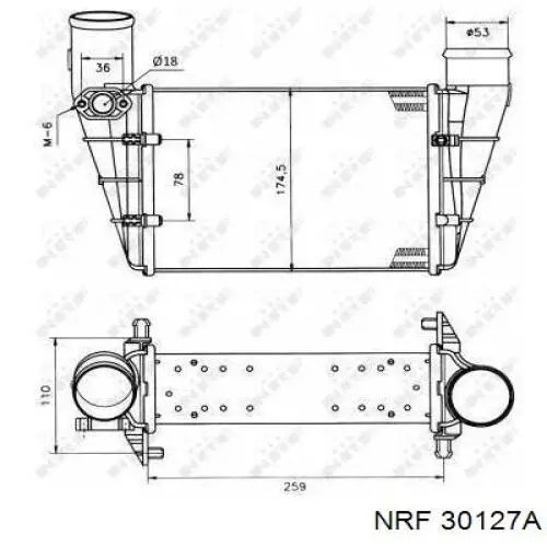 30127A NRF radiador de aire de admisión