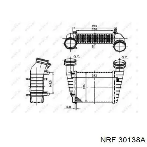 30138A NRF Radiador de intercooler