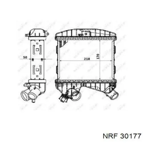 30177 NRF Radiador de intercooler