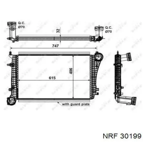 30199 NRF Radiador de intercooler