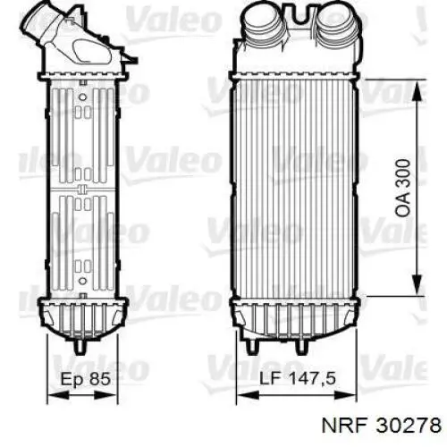 Radiador de aire de admisión NRF 30278 precio, desde 109,10 EUR