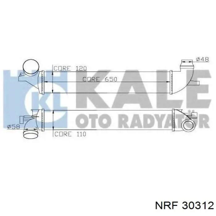 30312 NRF Radiador de intercooler
