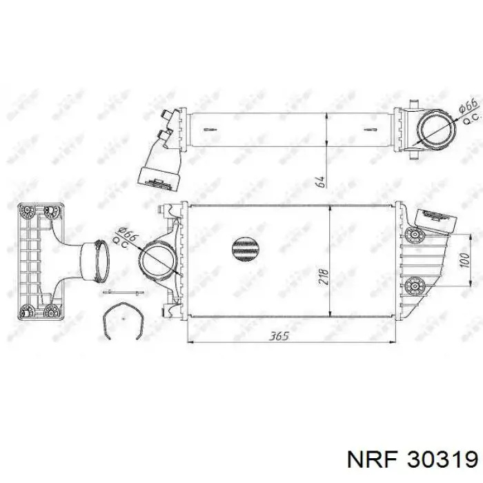 Comprar 30319 NRF Turbo intercooler