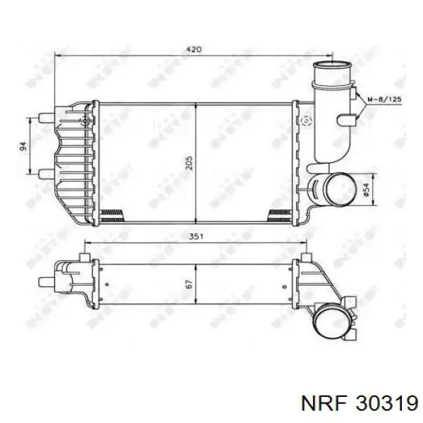 Radiador de aire de admisión NRF 30319 precio, desde 77,14 EUR