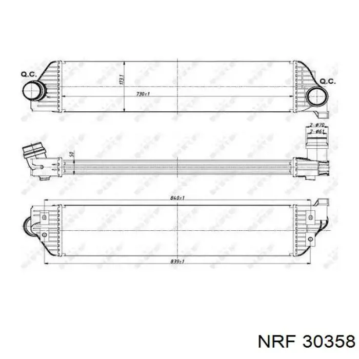 Intercooler 0350180005 Depo/Loro/Abakus