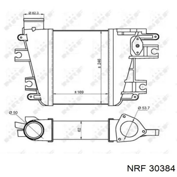 30384 NRF Radiador de intercooler