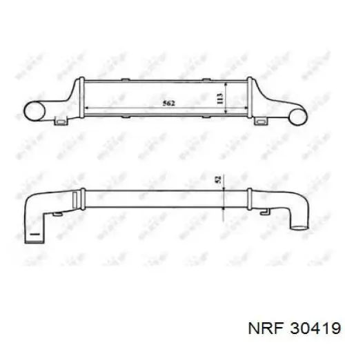 30419 NRF Radiador de intercooler