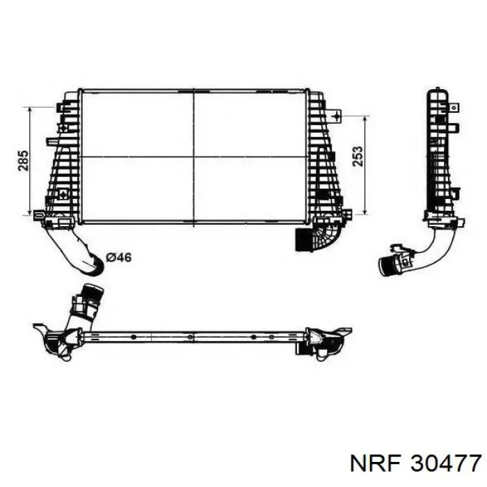 5142489AA Chrysler Radiador de intercooler