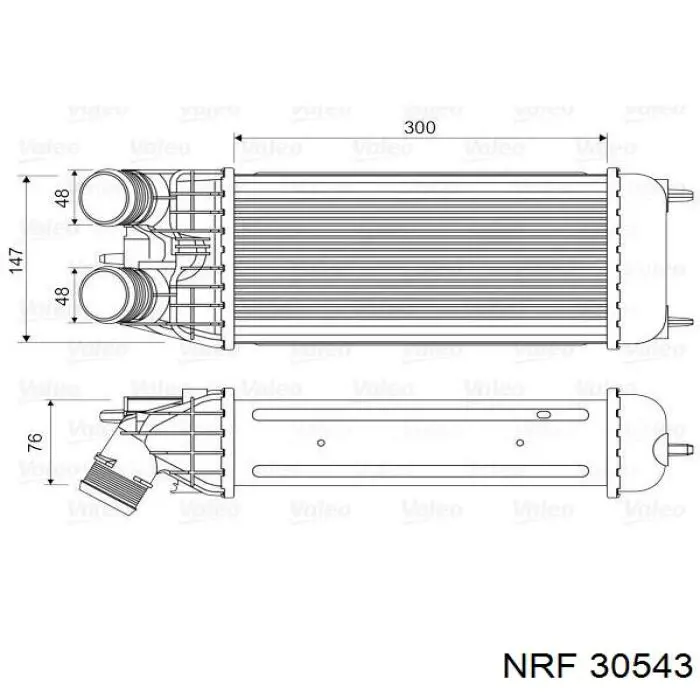 Radiador de intercooler para Citroen C3 (A51)