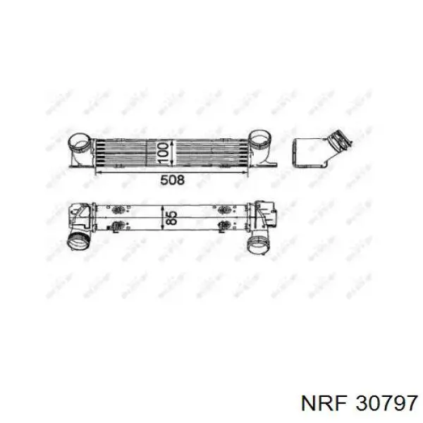Radiador de aire de admisión NRF 30797 precio, desde 106,40 EUR