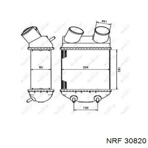 Radiador de aire de admisión NRF 30820 precio, desde 98,43 EUR
