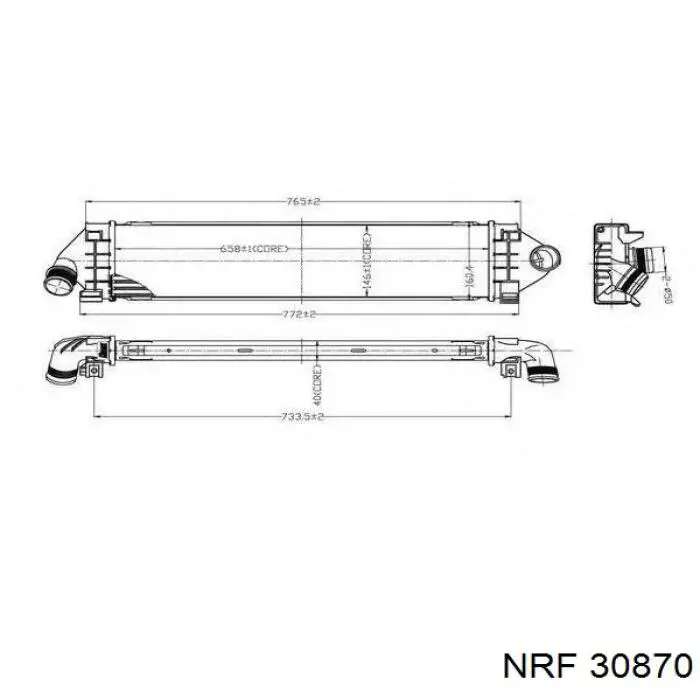 30870 NRF Radiador de intercooler