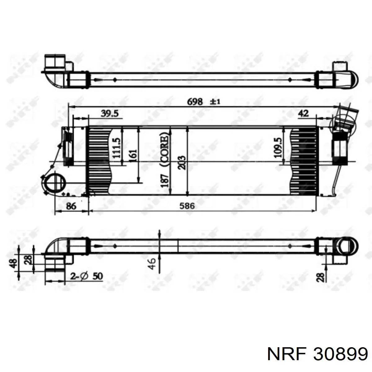 Comprar 30899 NRF Turbo intercooler
