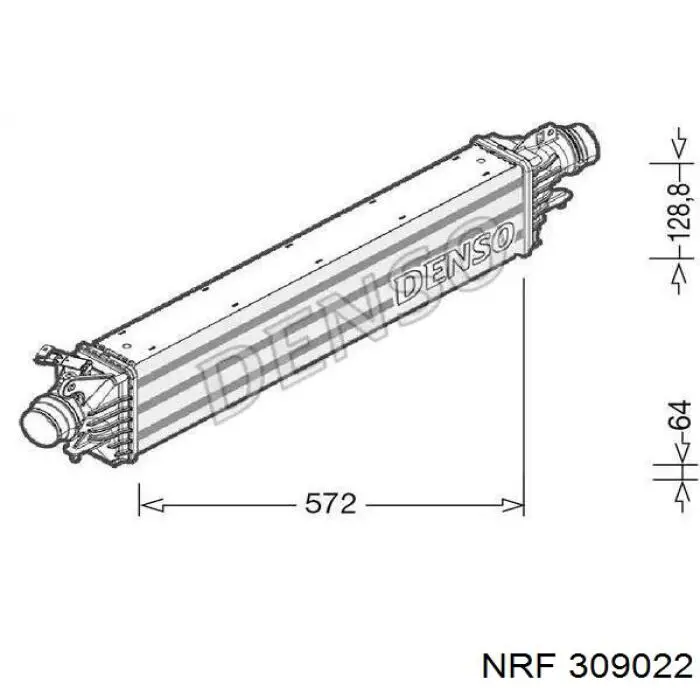 961125 Nissens radiador de aire de admisión