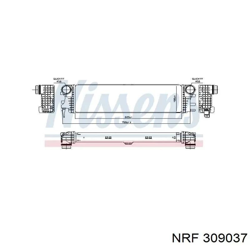 Radiador de aire de admisión NRF 309037 precio, desde 195,90 EUR