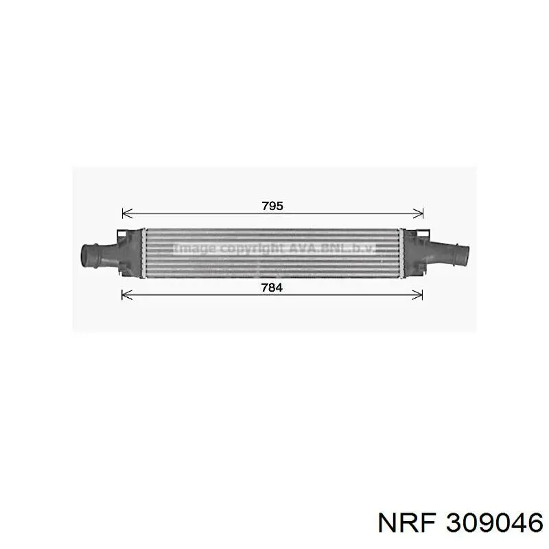309046 NRF Radiador de intercooler