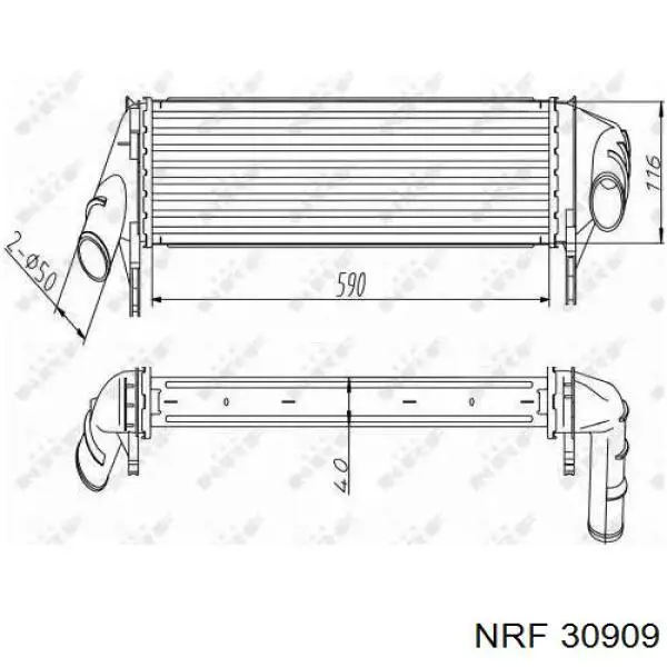 30909 NRF Radiador de intercooler