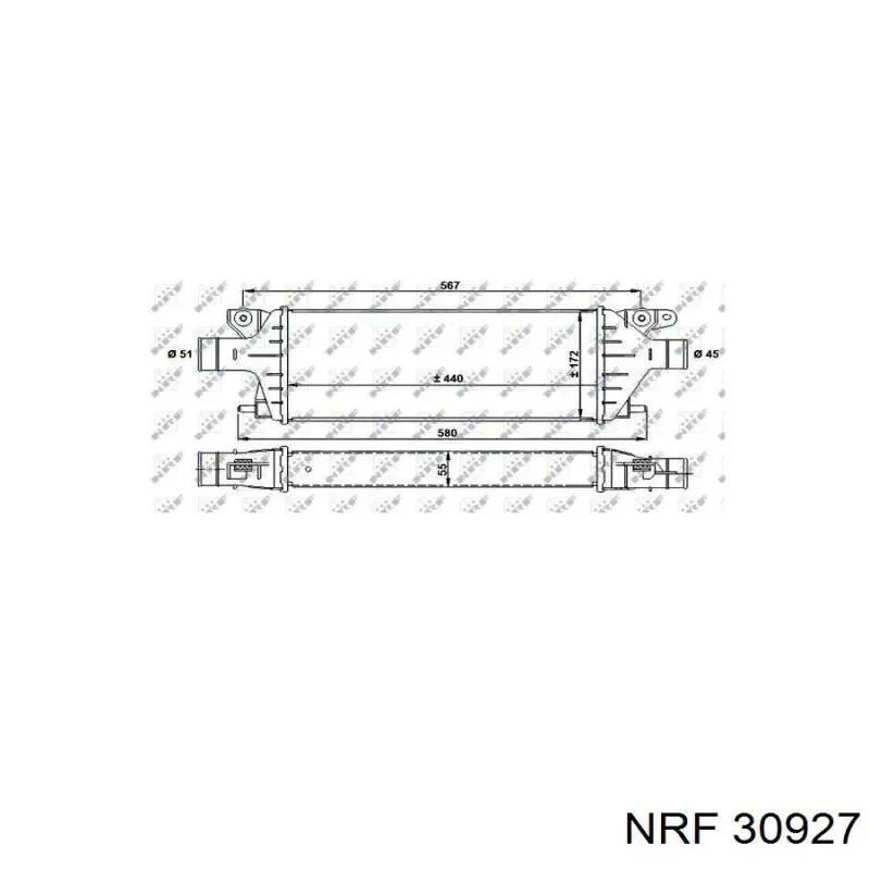 71750567 Fiat/Alfa/Lancia radiador de aire de admisión