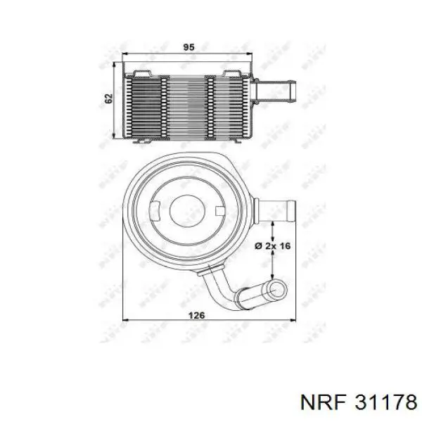 354130 ERA Radiador de aceite debajo del filtro