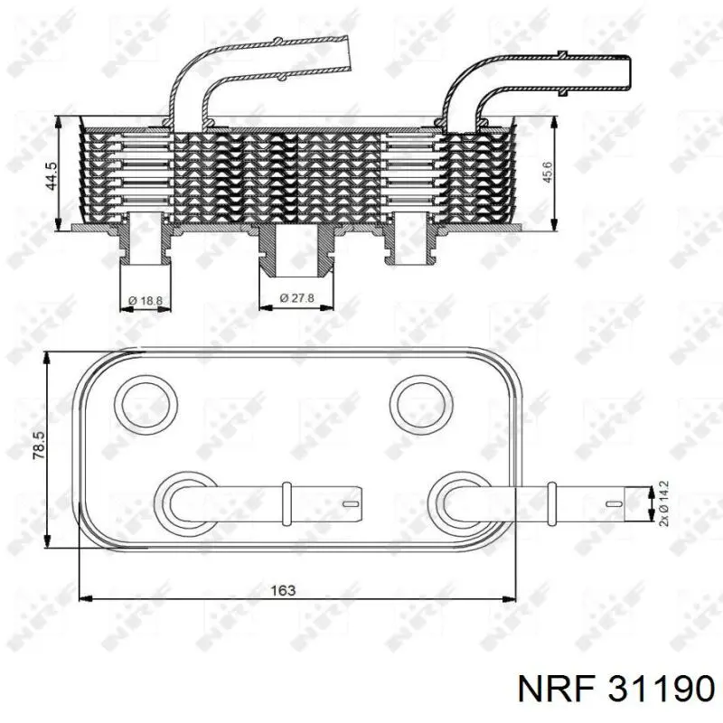 31190 NRF radiador enfriador de la transmision/caja de cambios
