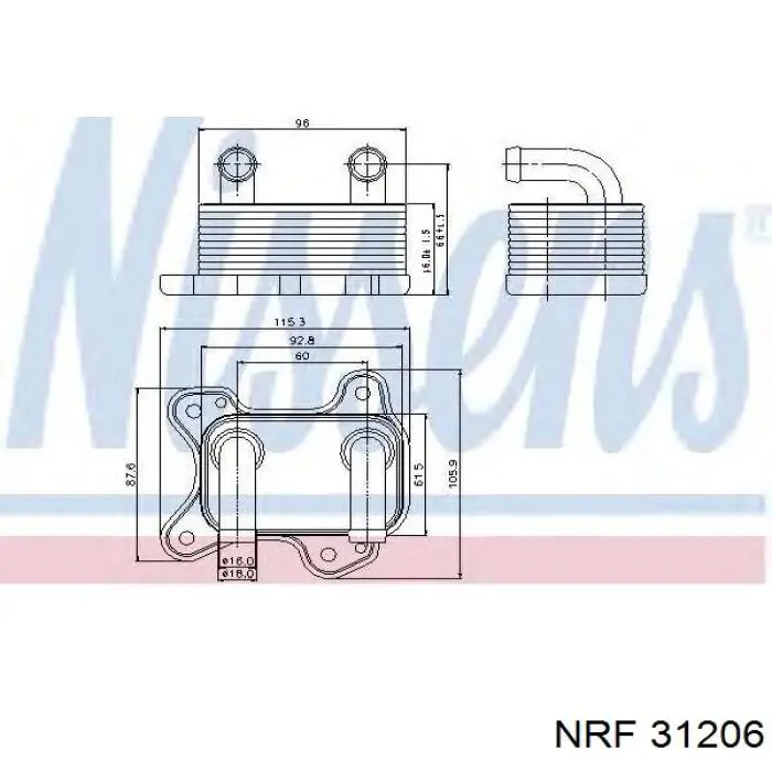 Radiador de aceite NRF 31206 precio, desde 39,29 EUR