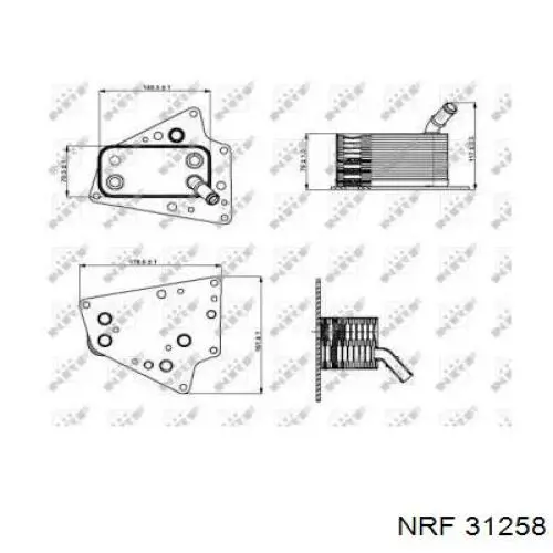 Radiador de aceite debajo del filtro NRF 31258 precio, desde 91,16 EUR