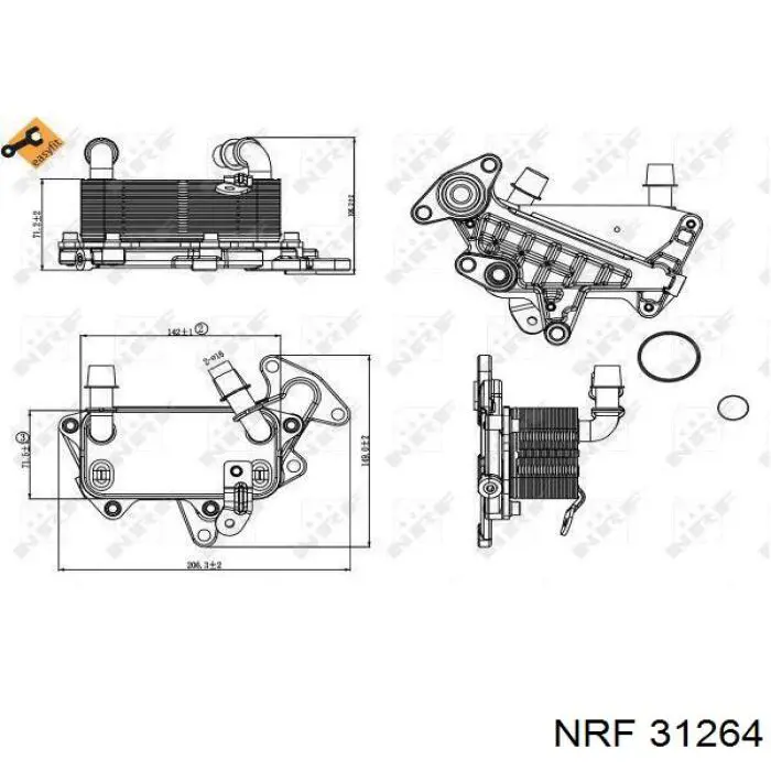 31264 NRF radiador enfriador de la transmision/caja de cambios