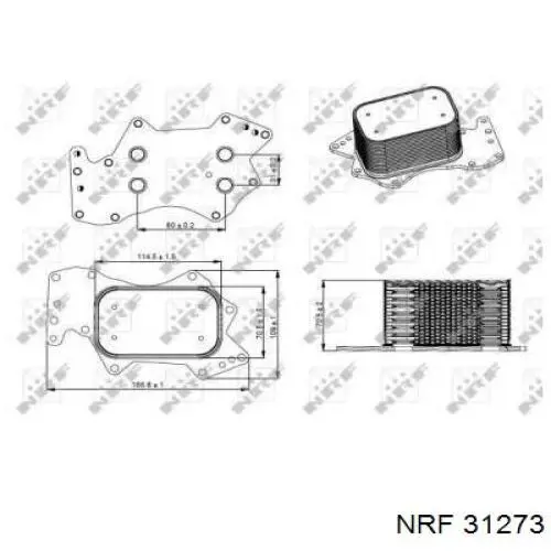 31273 NRF radiador de aceite