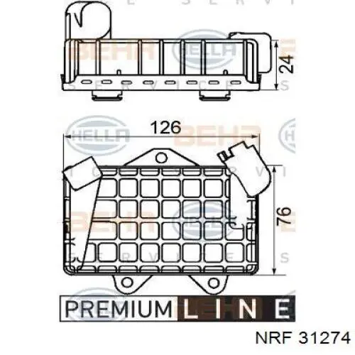 Comprar 31274 NRF Radiador de aceite debajo del filtro