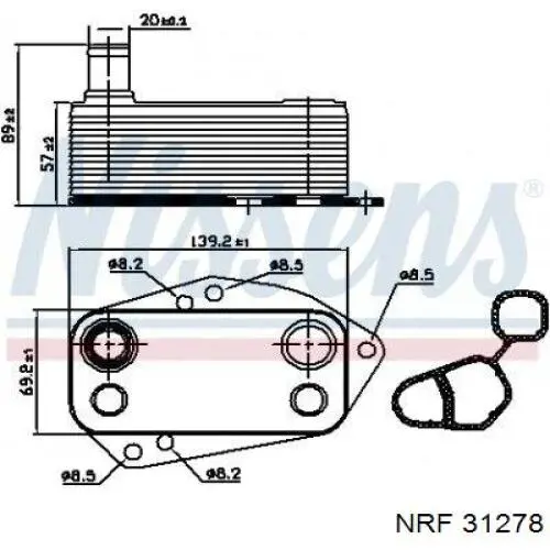 31278 NRF radiador de aceite